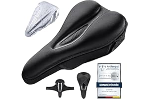 auvstar Vélo Selle Housse,Housse de Siège de Vélo en Gel,Silicone Coussin de Selle pour Vélo,Fait de Silicone et Éponge,Respirant,pour VTT de Montagne,Vélo de Route,pour Hommes et Femmes