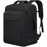 Airplane Cabin Travel Backpack 55 x 40 x 20, Hand Luggage 44L | Travel Backpack Woman Man Laptop 17.3 Inch Black