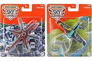 TOPTOYS2U BARGAIN BUNDLES Matchbox Sky Busters Diecast Modelli 2 Pack Bundle - Blade Force Helicopter & Sea Arrow Ocean Research