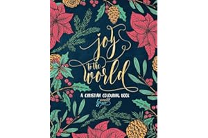 A Christian Colouring Book: Joy to the World: A Christmas Coloring Book for Adults & Teens: Volume 5 (Bible Verse Coloring)