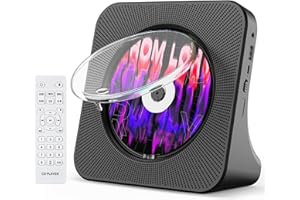 GAONAWAY Lettore CD portatile con Bluetooth 5.0, lettore CD domestico con doppi altoparlanti stereo integrati, lettore musicale portatile per auto con radio FM/Audio Boombox/AUX/USB