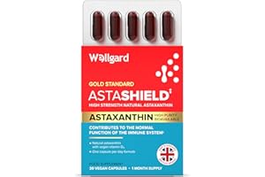 Wellgard Vegan 8mg Astaxanthin Supplement - Natural Astaxanthin, Not Synthetic, High-Strength Astaxanthin with Vitamin D3
