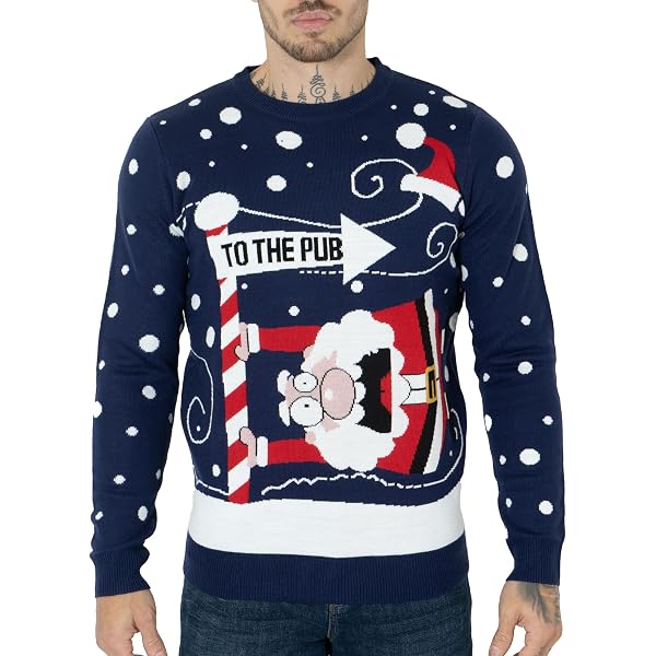 Pull De Noël Pour Homme Tokyo Laundry – Motif 'Merry Christmas' Amusant Et Confortable | Vêtement Fête Cadeau Humour - 10