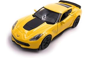 H-Customs Welly Corvette Z06 Modèle de Voiture de Sport Voiture Produit sous Licence 1: 34-1: 39 Jaune
