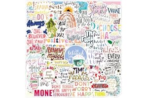 BIMANI 100 autocollants de textes inspirants, autocollants en vinyle imperméables à l'eau pour bouteilles d'eau, journaux, ordinateurs portables, convenant aux cadeaux pour adolescents.