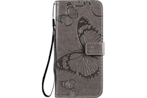 DENDICO Cover per Xiaomi Redmi Note 8, Pelle Portafoglio Custodia per Xiaomi Redmi Note 8 Custodia a Libro con Funzione di appoggio e Porta Carte di Credito - Grigio