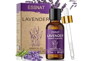ESSNAT Olejek Eteryczny Lawendowy 30 ml – 100% naturalny olejek eteryczny, pozyskiwany z prawdziwej lawendy, idealny do aromaterapii, dyfuzorów, masażu oraz projektów DIY