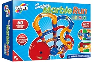 Galt Super Marble Run - 60Pc Kids Construction Set, Fun Childrens Building Toys - Young Engineer Cause and Effect Toys - STEM Learning and Design Skills - Gift for Boys and Girls - Ages 4 Years Plus