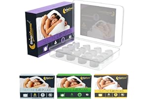 Premium Ear Plugs for Sleeping (8 Pairs, White) - Noise-Cancelling Earplugs for Peaceful & Uninterrupted Sleep - Soft & Comfortable Silicone Ear Plugs for Work, Concerts & Travel by SleepDreamz