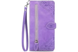 NEXCURIO Funda Tipo Cartera Libro para Xiaomi Redmi Note 11 / Redmi Note 11S 4G Carcasa Protectora Cuero Flip Cover Case con Tarjetero Cordón Soporte Plegable Mujer Flores - Violeta