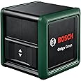 Bosch cross line laser Quigo Green with universal clamp MM 2 (green laser for better visibility, housing made of recycled plastic)