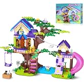 Friends Tree House Set with LED Lights, 791 PCS Forest City House with Swing, Christmas &amp; Easter for Kids, Girls and Boys 6 7