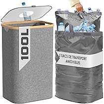 Conteneur 2 Compartiments Pour Bouteilles Consignées - Rangement Recyclage Plastique, Verre, Carton