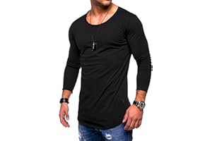 Rello & Reese Herren Oversize Longsleeve Crew Neck Sweatshirt T-Shirt MT-7315