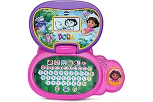 VTech Dora: More to Explore Learning Laptop, Official Dora Toy, Interactive Educational Toy for Kids, Learn Letters, Shapes & Counting, Gift For Kids Aged 3, 4, 5+ Years, English Version