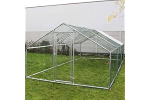 WILTEC Jaula Recinto Galllinero Exterior L2xA3xAlt.2m Aves Animales Corral Jardín Pájaros Conejos Gallinas