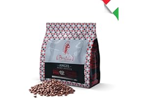 BOCCA DELLA VERITA Caffe in Grani Italiano Arabica Idea Regalo Aroma ANGEL Sacco da 250 g Caffe Napoli Tostato Naturalmente e Artigianalmente Caffè Chicchi, Certificato Rainforest e UTZ