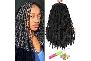 TAOYEMY Motyl loki szydełkowe do włosów 24 cale opakowanie 6 sztucznych loków szydełkowych do włosów wstępnie nawinięty piękny warkocz z włókna syntetycznego (24 cale, 1B)