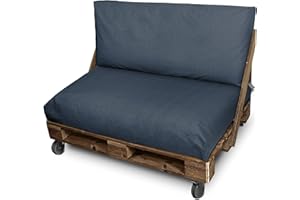 Happers Coussin Palette Extérieur 120x60 Assise ou Dossier Naylim Imperméable Gris Pétrole Mate