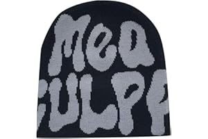 KASHYKE Y2k Beanie Mütze Herren Damen Teenager Y2k Cap Winter Knit Skater Beanie Mütze Hip Hop Strickmützen Baumwolle Spider MEA Culpa Printed Y2k Beanie Cap Hat Pink Harajuku Fashion