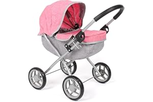 BAYER CHIC 2000 Passeggino per bambole Lilli, piccolo passeggino per bambole, colore: rosa melange