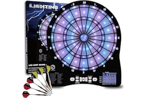 Turnart Diana Electrónica, Diana Electronica Profesional, Dardos Diana Electronica,6 Dardos Juego Digital con Sonido 48 Juegos 500 Variantes