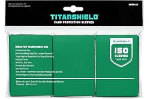 TitanShield 150 fundas para cartas coleccionables de tamaño estándar, color esmeralda, para Magic The Gathering MTG, colección de béisbol, Dropmix