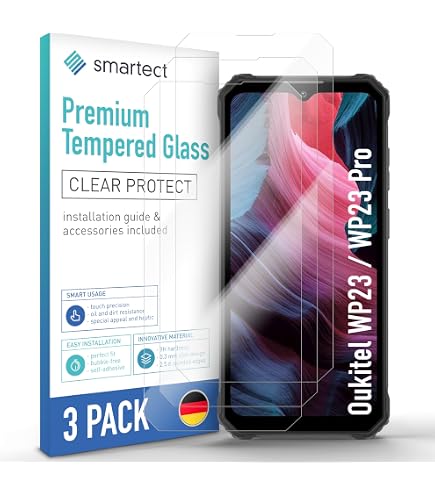 4 Pezzi Pellicola Vetro Temperato per Oukitel WP23, Pellicola Protettiva AntiGraffio Senza Bolle Pellicole Protettive Protezione per Schermo per Oukitel WP23 (6,52