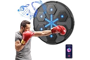 UEZETH Music Boxing Machine - Wall Mounted Bluetooth Smart Electronic Fun Punch Boxing Trainer - Improve Hand-Eye Coordination and Relieve Stress with Bluetooth Sensor and Backlight