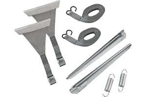 AUTOLIGHT 24 Sturm Kit de serrage 2 x 4,8 m pour store banne à cassette, rail de store, camping-car, caravane, anti-tempête, corde de serrage