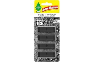 WUNDER-BAUM Little Trees Arbre Magique Vent Wrap Invisible Black Ice Perfumed Air Freshener Super Long Lasting Scent for Car, Home, Office, etc