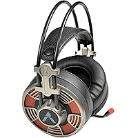Adcom Vision 7.1 USB Noise Cancelling Super Gaming Headphone with Omnidirectional Mic, Cool LED, 50mm Drivers, 7ft Long Braided Cable and Volume Control Button (Steel Grey)