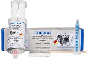 WEICON Aluminium Minute Adhesive with mixing nozzle 24 ml | fast-curing 2-component epoxy adhesive