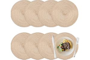 8 stycken runda bordstabletter tvättbar, 30 cm bordstabletter runda