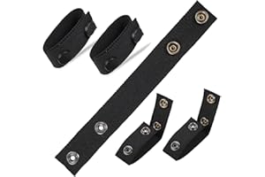 CYLOCRYA Gürtelschlaufen Nylon Duty Belt Keeper mit Doppelten Druckknöpfen, Robuste Gürtelhalter für Sicherheitspersonal, Bauarbeiter, Outdoor-Aktivitäten wie Camping und Wandern, 5 Stück, Schwarz