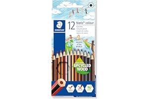 STAEDTLER Noris 185 C12 POW - Lápices Ecológicos de Colores de Tonos de Piel, Caja de 12 Unidades