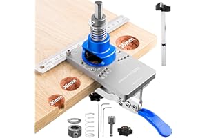 SARSEN 4 in 1 Concealed Hinge Jig 35mm to 26mm Hole Cutter Drill Guide - Kitchen Door Hinge Jig Carpentry Tools - Drilling Hole Puncher Woodworking Tools and Accessories for Joiners and Carpenters