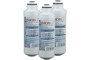 UNIONFILTER Ersatzkartusche für Wasserfilter "Union 4" Externer Kühlschrankfilter für SbS Kühlschrank. Filter Pack ohne Kopf (3-er Pack)