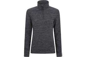 Mountain Warehouse Snowdon Womens Fleece Top - Warm Pullover, Lightweight Sweater, Half Zip, Breathable Ladies Tee, Quick Drying - For Spring Summer, Walking, Travelling