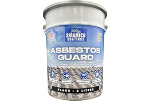 SIRAMICO COATINGS Asbestos Guard™ | Sealant Paint & Coating - Full Protection for Cladding, Gutters and Roofs (Black, 5 Litre)