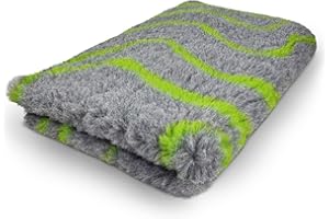 Topmast Tapis de Chien Antidérapant 100x75 cm Waves, Vert Citron Lavable en machine, pour Chiens et Chiots (Moyen)