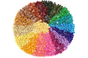 Feleph 1000PCS Multicolored Round Plates 1X1 Building Blocks MOC Pieces Dots Bulk Studs Accessories Compatible with Major Brand