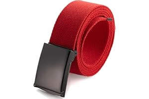 MILE HIGH LIFE Up to 52 inch Waist Adjustable Belt with Robust Black Military Buckle (16 Colours and Combination Options)