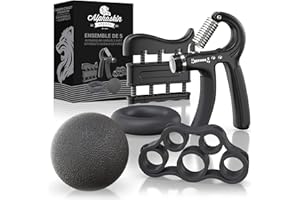 ALPHASKIN© Entraîneur de Mains | Entraîneur de Doigts | Hand Grip | Lot de 2 ou Lot de 5 | Musculation Avant Bras | Musculation Main