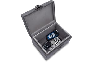 KeyCradle Faraday Box | Faraday Box For Car Keys Medium - 15 x 11 x 8 cm | Car Key Signal Blocker Box | Key Signal Blocker for Car Keys & Mobile Phone | Keyless Car Storage Box | Faraday Cage - Grey