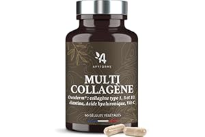 Collagène Breveté + Acide Hyaluronique - 3 Brevets et 16 Études Cliniques - 60 Gél - Fabriqué en France par Apyforme