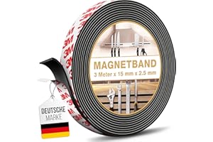 MYMIND® Magnetband Selbstklebend [Extra Stark] mit 3M Kleber - Sehr Starkes Magnetklebeband für Maximale Haftung - Magnetstreifen Selbstklebend - Magnetisches Klebeband