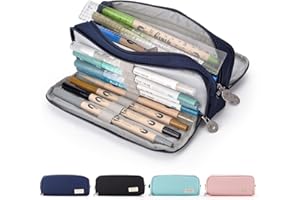 Maomaoyu Estuche de lápices de Gran Capacidad con 3 Compartimentos para niños, Regalo para niñas y niños de Vacaciones para Estudiantes de Primaria, Estuche Escolar para Regalos de cumpleaños