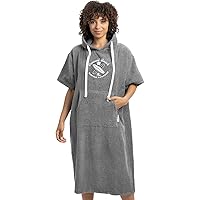 Poncho Mare CityComfort In Cotone - Accappatoio Surf Unisex Con Cappuccio, Grigio Scuro - Foto 2