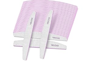 SELISTAMM Lime per Unghie, 25 Pezzi Lime per Unghie 180/240, Lime Unghie Professional, Lima per Gel Unghie, Doppia Faccia per Uso Domestico e Salone